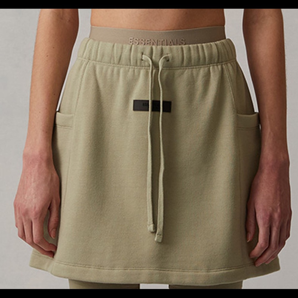 Fear of God Essentials Women’s Sea Foam Fleece Mini Skirt